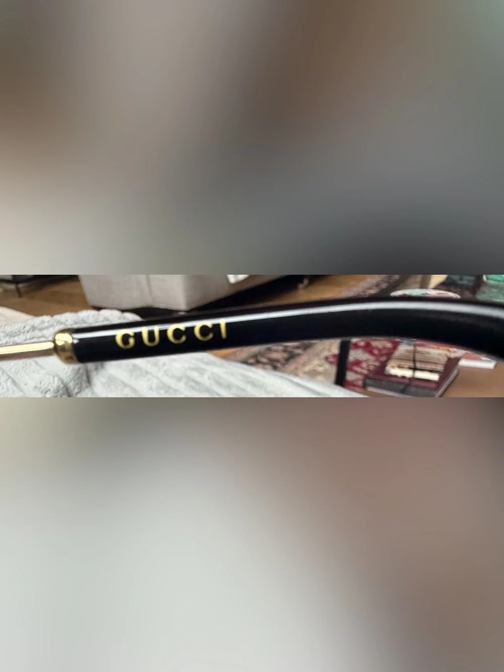 Gucci Brown Tortoiseshell Aviator Sunglasses with Gold Trim